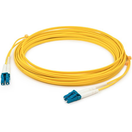 AddOn 1m LC to LC Yellow OS2 Duplex OFNR (Riser-Rated) SMF Fiber Patch Cable