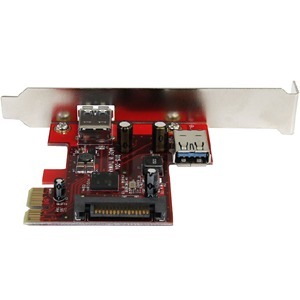 StarTech.com 2 port PCI Express SuperSpeed USB 3.0 Card with UASP Support - 5Gbps - 1 Internal 1 External