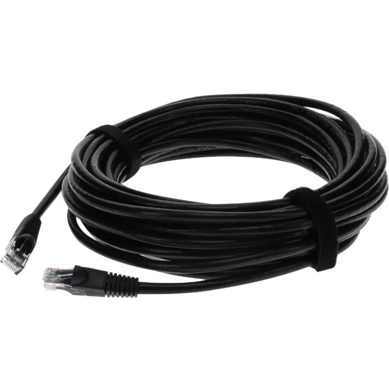 AddOn 33ft Black CAT 6 PVC Ethernet Cable Snagless Bubble Boot RJ-45 M/M