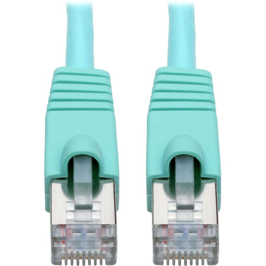 Eaton Tripp Lite Series Cat6a 10G Snagless Shielded STP Ethernet Cable (RJ45 M/M), PoE, Aqua, 20 ft. (6.09 m)