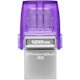 Kingston DataTraveler microDuo 3C DTDUO3CG3 128 GB USB 3.2 (Gen 1) Type C Flash Drive - Purple