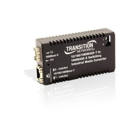 Hardened Mini Powered Device Gigabit Ethernet Media Converter 10/100/1000Base-T to 1000Base-X