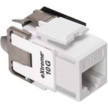 Leviton eXtreme Cat 6A 10G Snap-In Connector QuickPort - White