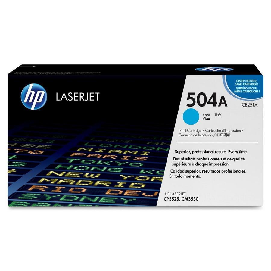 HP 504A Original Standard Yield Laser Toner Cartridge - Cyan - 1 Pack