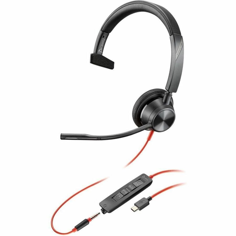 Poly Blackwire 3315 Headset +USB-C/A Adapter TAA