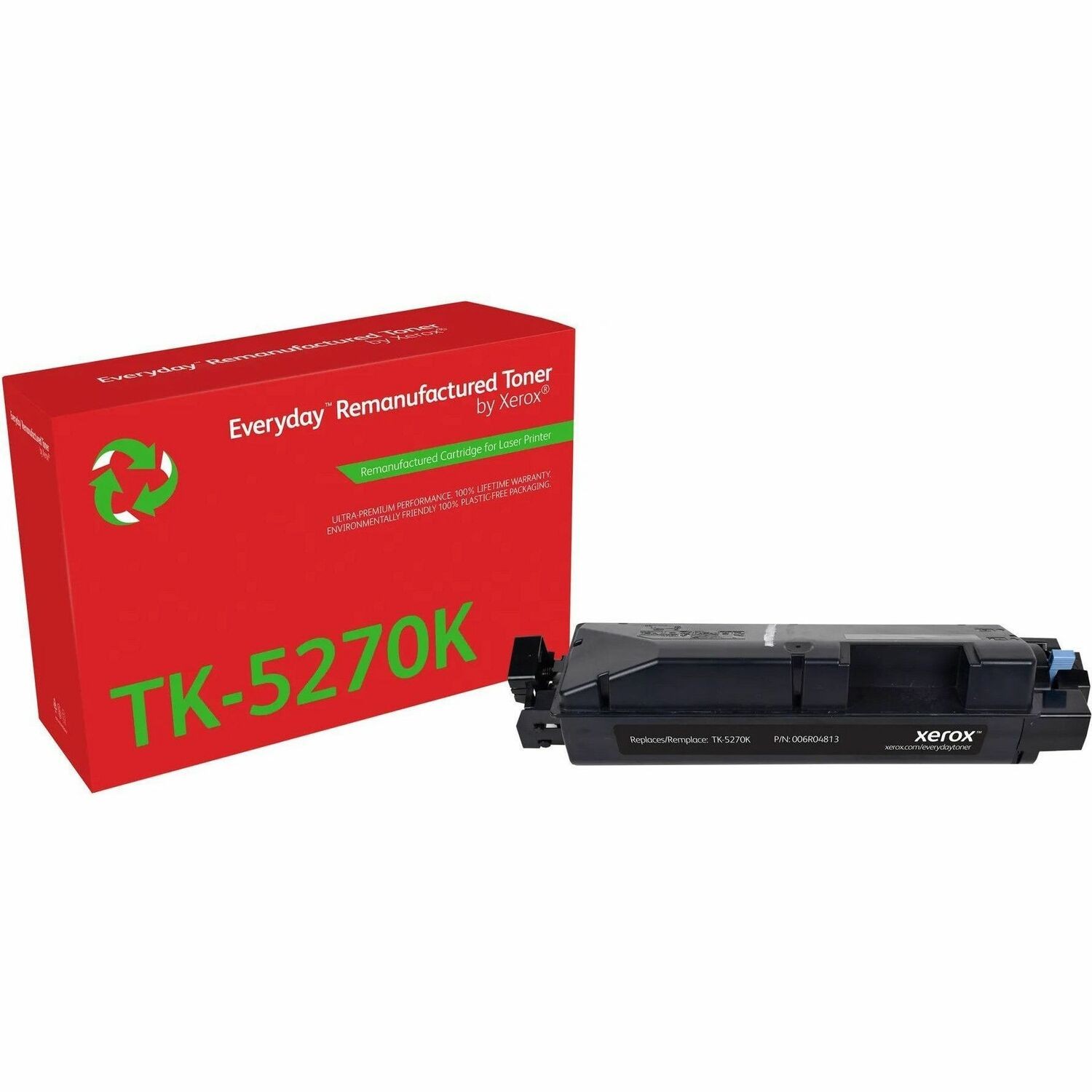 Xerox Everyday Remanufactured Standard Yield Laser Toner Cartridge TK-5270K - Black - 1 / Pack