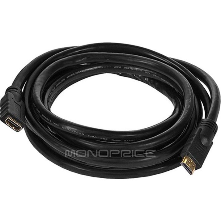 Monoprice Commercial Series High Speed HDMI Extension Cable, 10ft Black