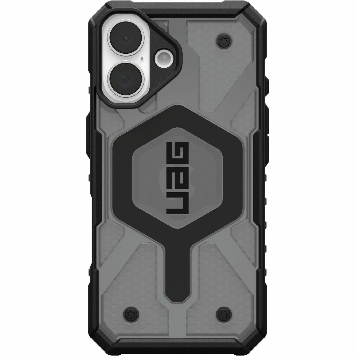 Urban Armor Gear Pathfinder Clear iPhone 16 Case - Ash/Black