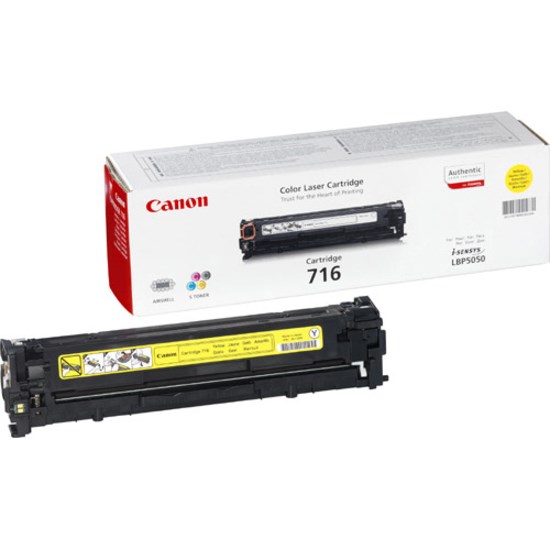 Canon 716Y Original Laser Toner Cartridge - Yellow - 1 Pack