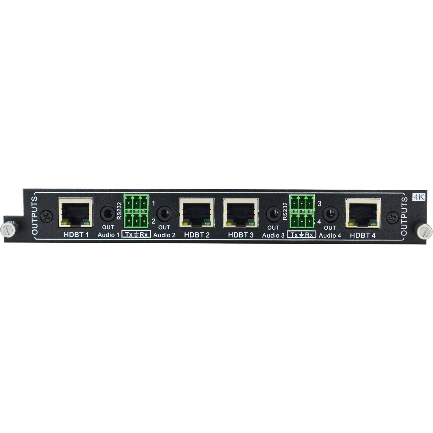Black Box Modular Video Matrix Switcher Output Card - 4K, RJ-45, Analog Audio, RS-232
