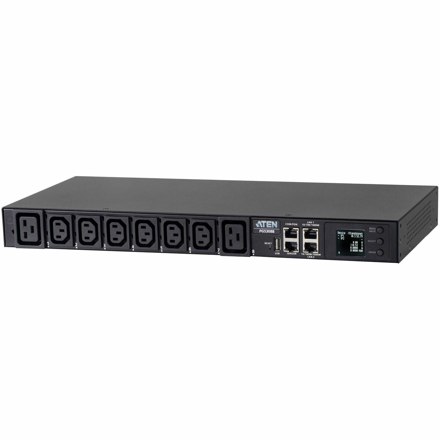 ATEN 30A/32A 8-Outlet 1U Metered eco PDU