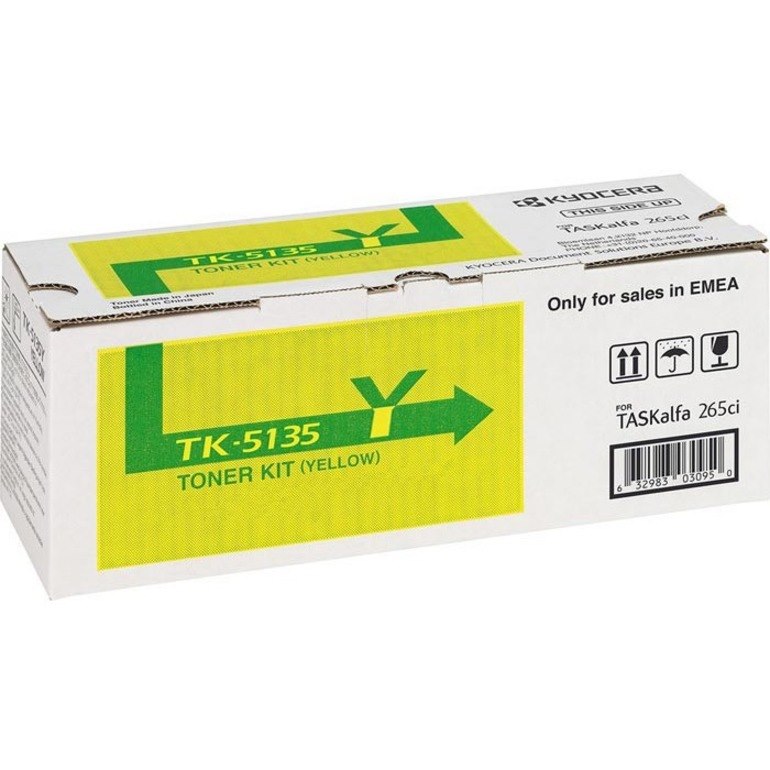 Kyocera TK-5135Y Original Laser Toner Cartridge - Yellow Pack