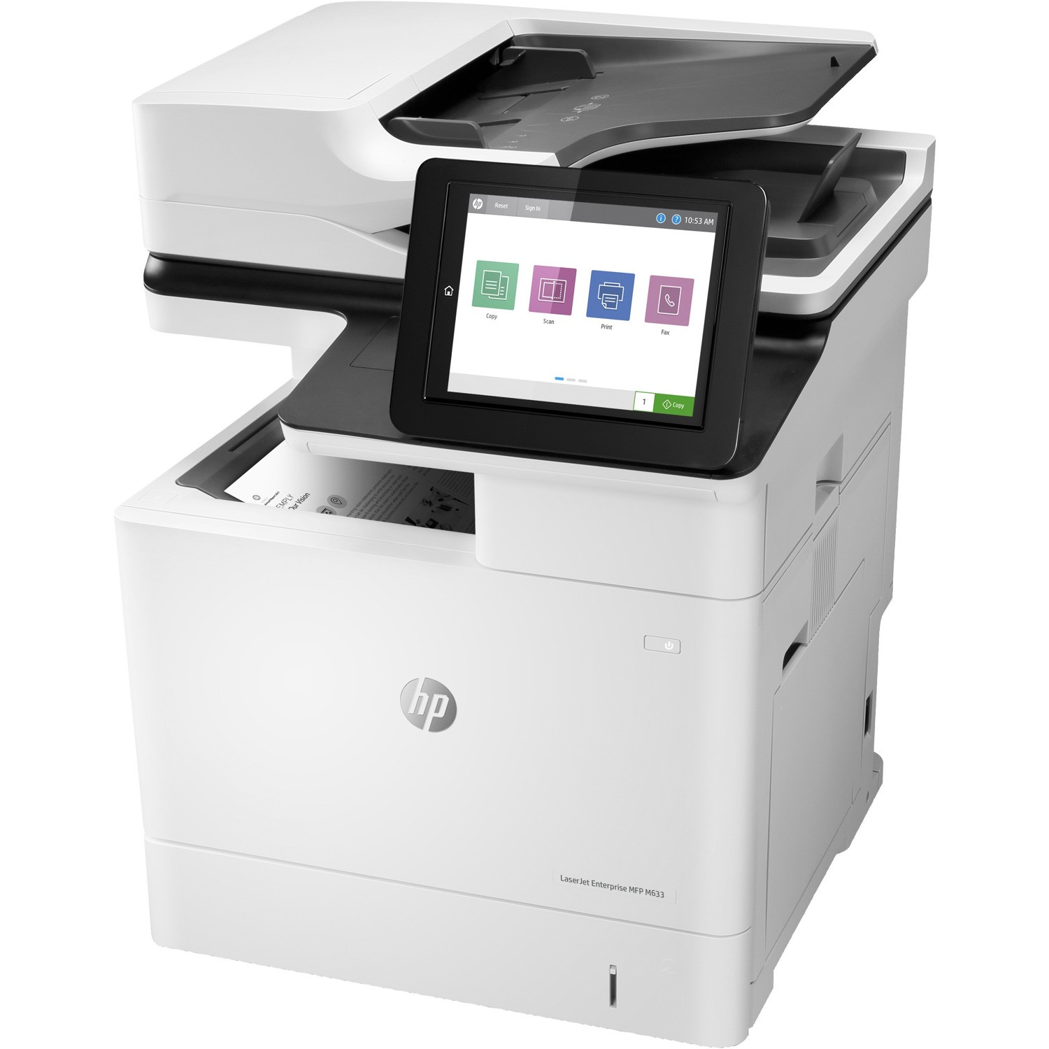 HP M633FH LASER ENT MONO MFP A4, 71PPM, 2 TRAYS, DUPLEX, NETWORK, FAX, 1YR