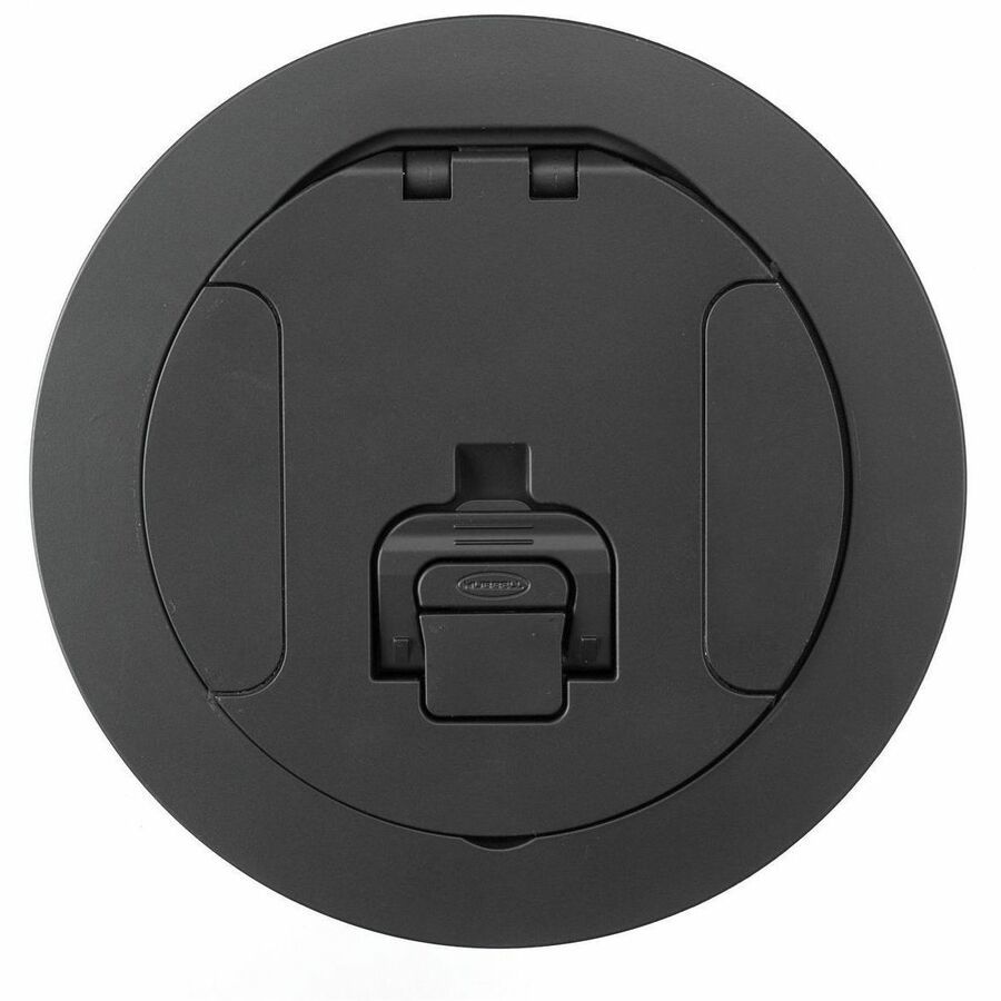 Hubbell Wiring Device-Kellems Recessed 6" Series, Cover Assembly, Black Powder Coat