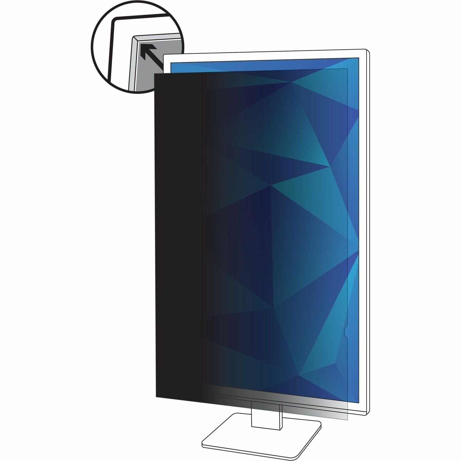 3M Anti-glare Privacy Screen Filter - Black, Matte