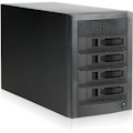 RAIDage JAGE5BT4HDBK-M1 Drive Enclosure 12Gb/s SAS, SATA/600 - Mini-SAS HD Host Interface Tower - Black