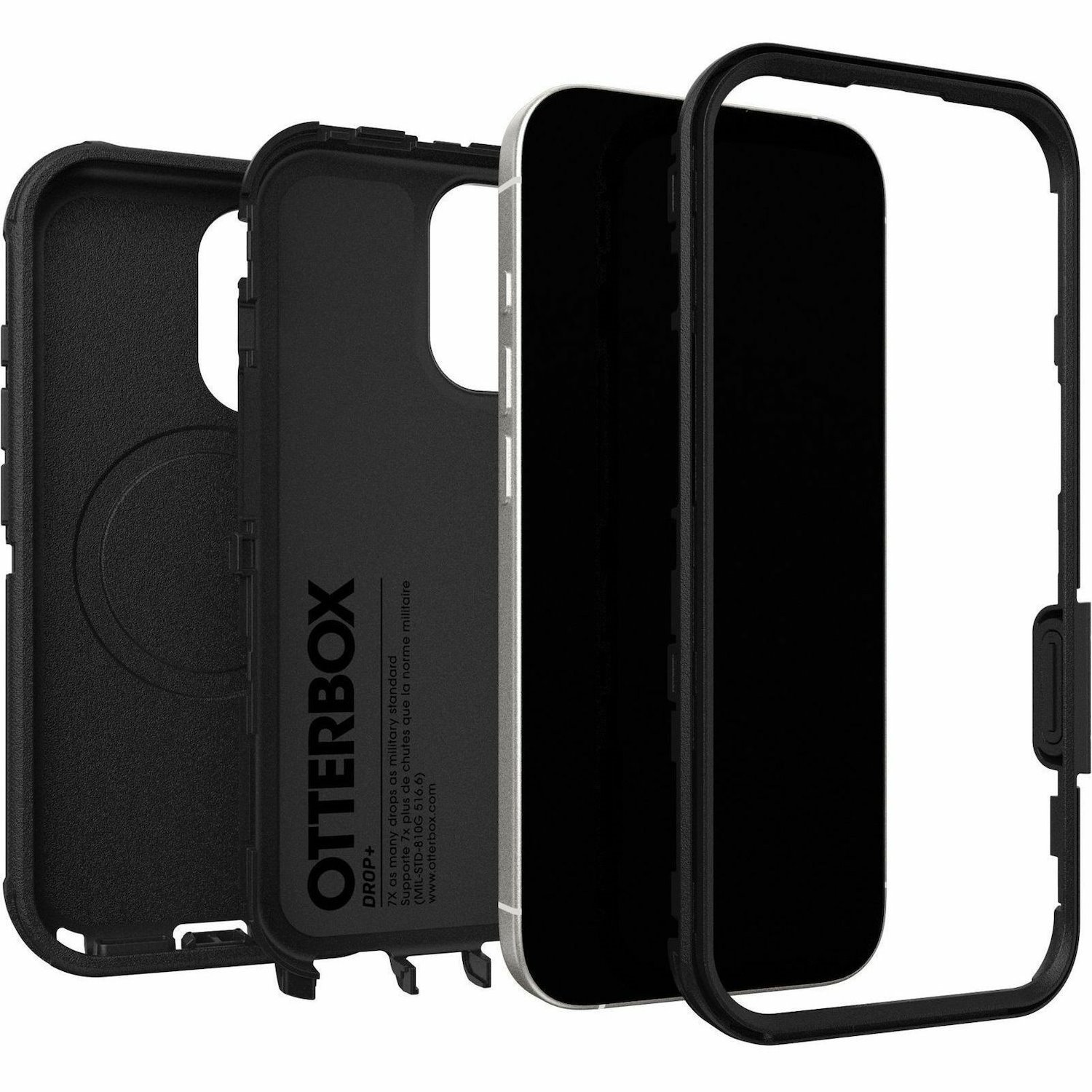 OtterBox Defender Series Pro Carrying Case (Holster) Apple iPhone 17 Smartphone - Black