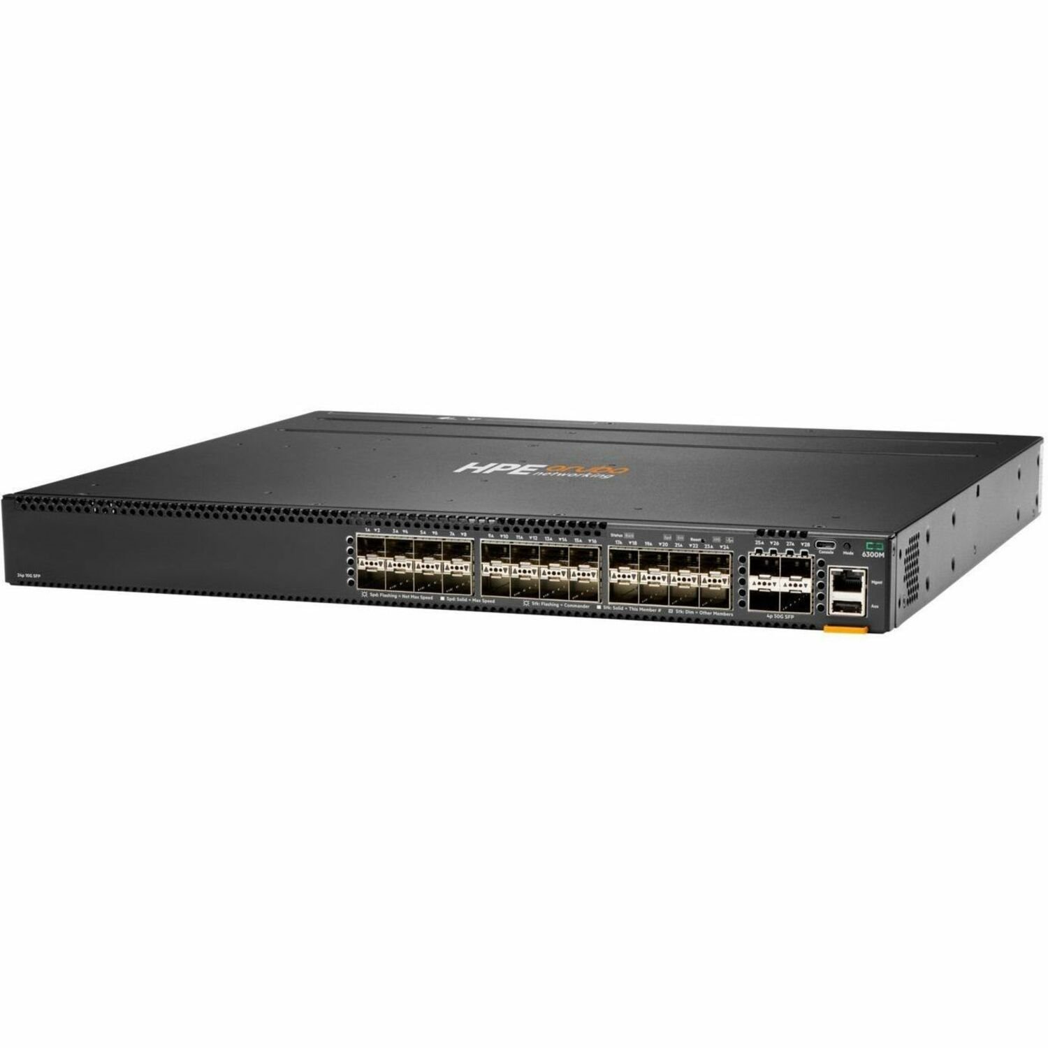 Aruba CX 6300 CX 6300M Verwaltbar Ethernet-Switch - Gigabit-Ethernet, 10 Gigabit Ethernet, 25 Gigabit Ethernet, 50-Gigabit-Ethernet - 1000Base-X, 10GBase-X, 25GBase-X, 50GBase-X