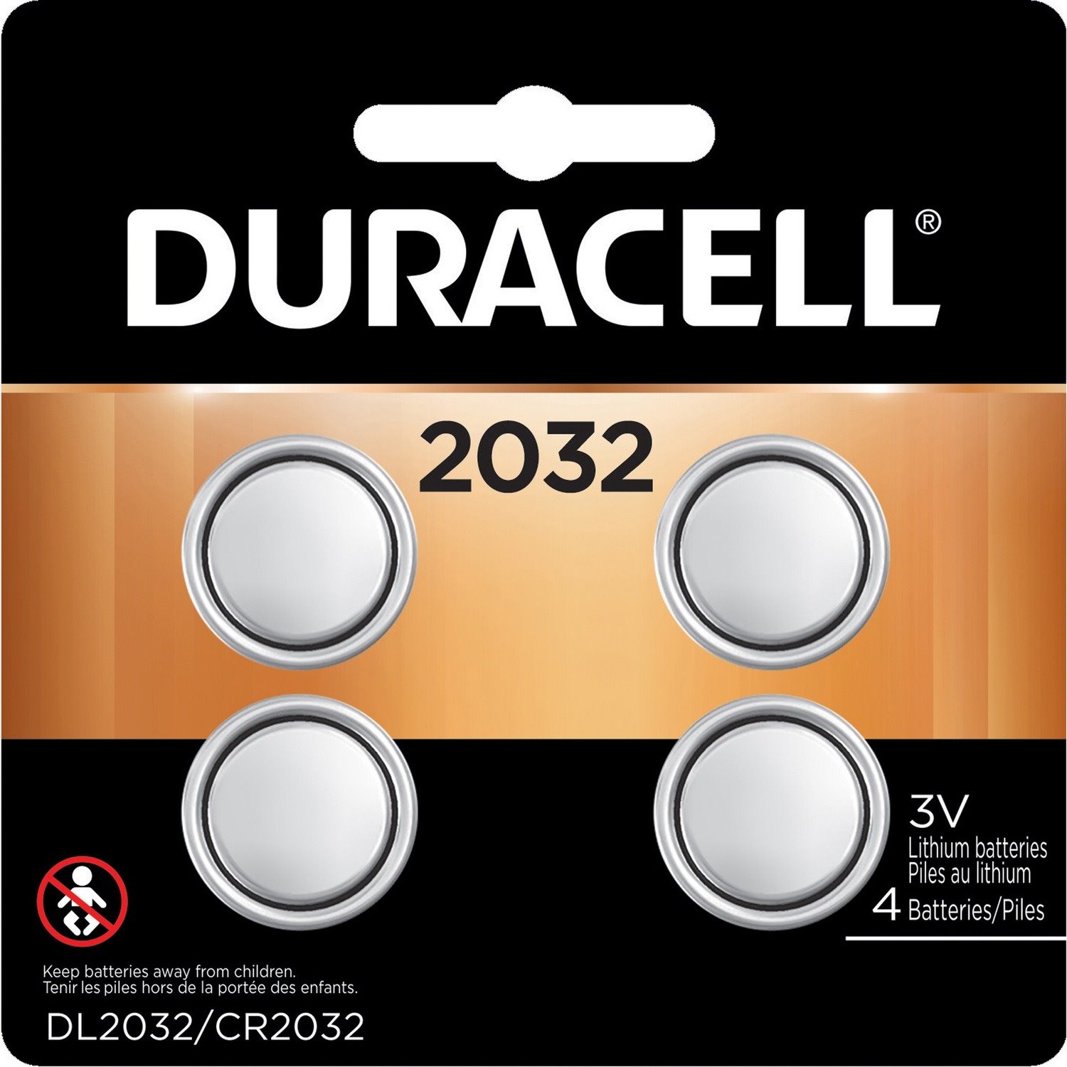 Duracell 2032 3V Lithium Battery 4-Pack