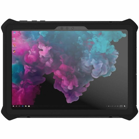 The Joy Factory aXtion Go MP Rugged Carrying Case Microsoft Surface Go, Surface Go 2, Surface Go 3, Surface Go 4 Tablet, Credit Card, Card Reader - Black, Transparent