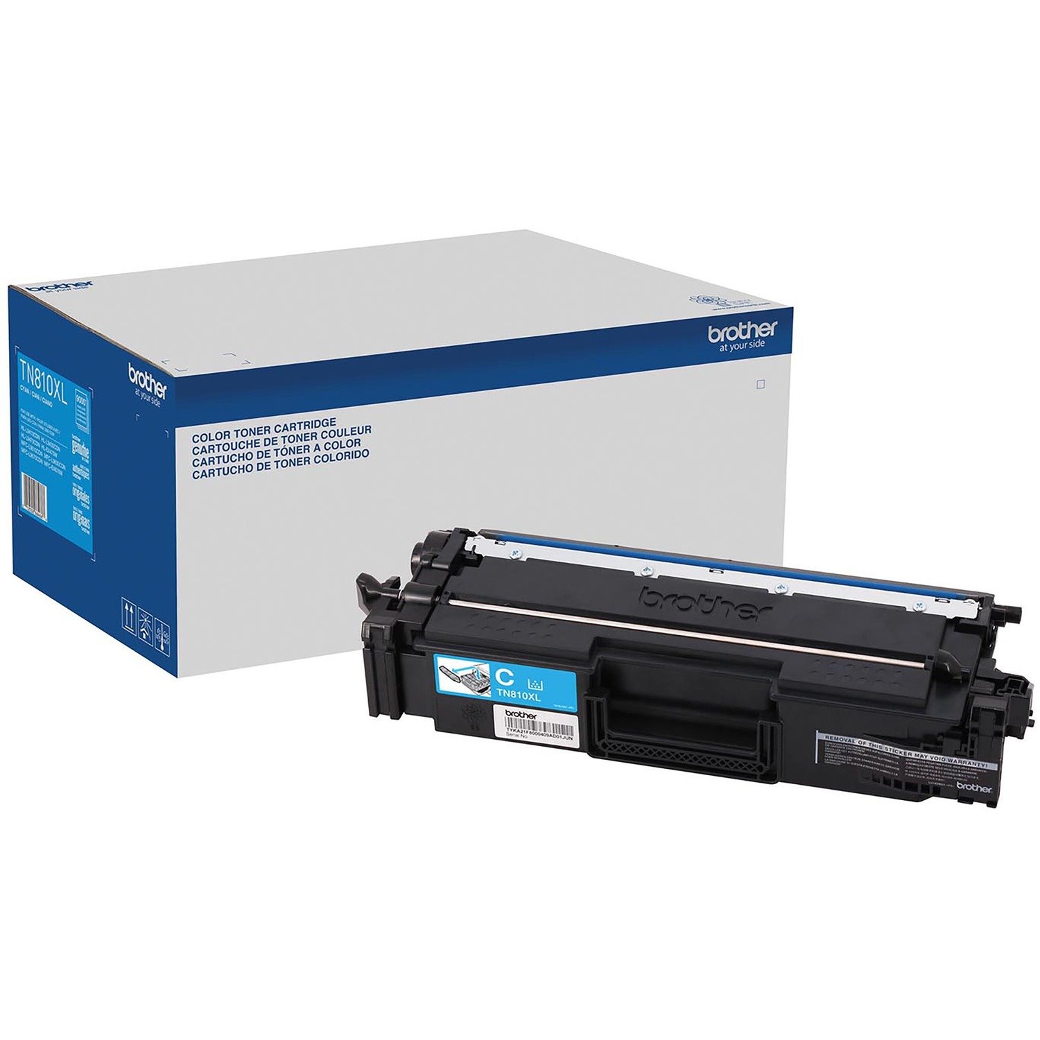 Brother TN810XLC Original High Yield Laser Toner Cartridge - Cyan - 1 Each