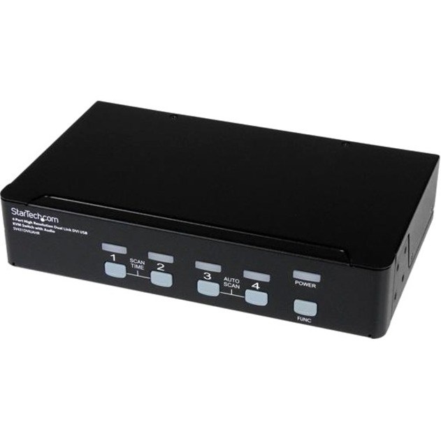 StarTech.com 4 Port High Resolution USB DVI Dual Link KVM Switch with Audio