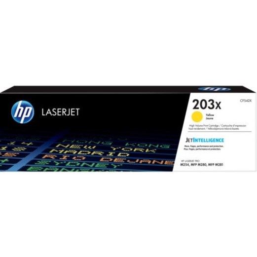 HP 203X Original High Yield Laser Toner Cartridge - Yellow Pack