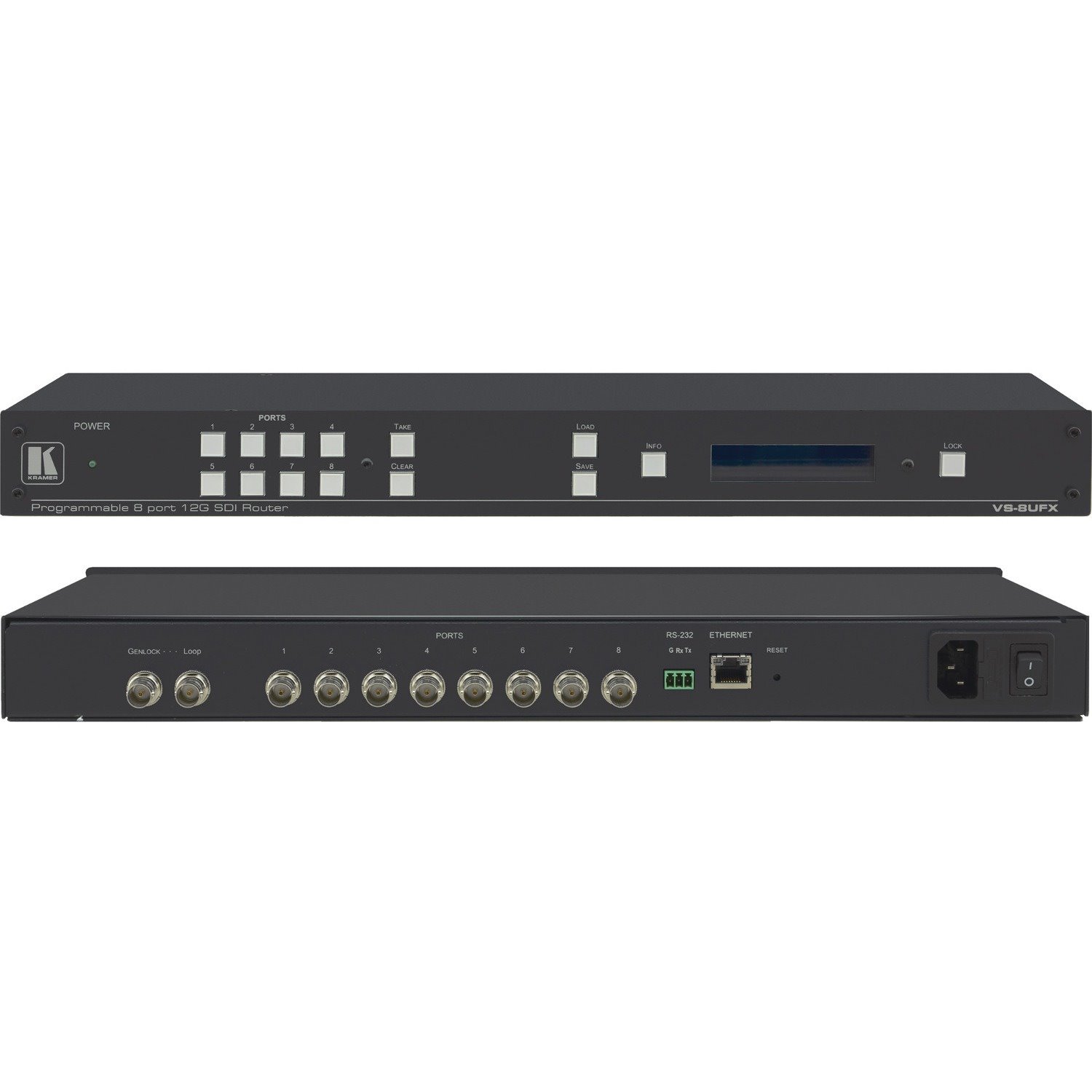 Kramer VS-8UFX 8-Port 12G SDI Matrix Switcher with Interchangeable Inputs & Outputs