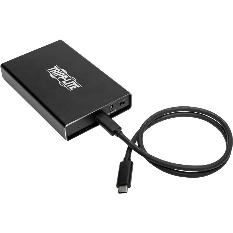 Eaton Tripp Lite Series USB 3.1 Gen 2 (10 Gbps) SATA SSD/HDD to USB-C Enclosure Adapter with UASP Support, Metal Housing, Thunderbolt&trade; 3 Compatible