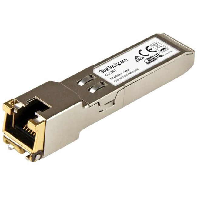 STARTECH.COM CISCO GLC-T COMPATIBLE SFP - 1GBE COPPER TRANSCEIVER - 100M LTW