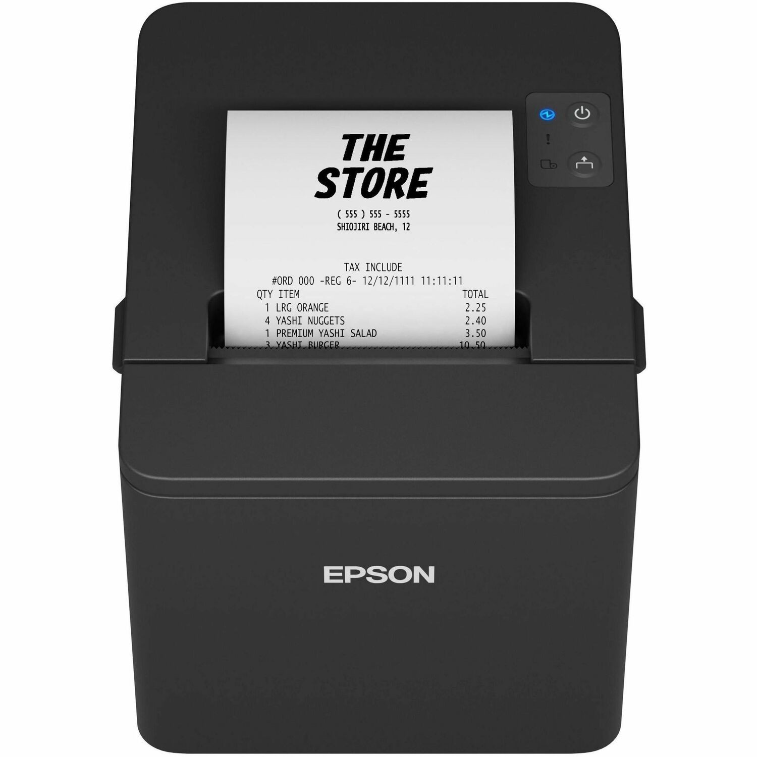 Epson TM-T20IV (101) POS System, Hospitality Direct Thermal Printer - Monochrome - Receipt Print - USB - USB Host - Serial - With Cutter - Black