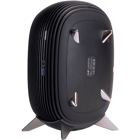 In Win IW-CS-B1BLK-PS200W Gaming Computer Case - Mini ITX Motherboard Supported - Mini-tower - Tempered Glass, Acrylonitrile Butadiene Styrene (ABS) - Black