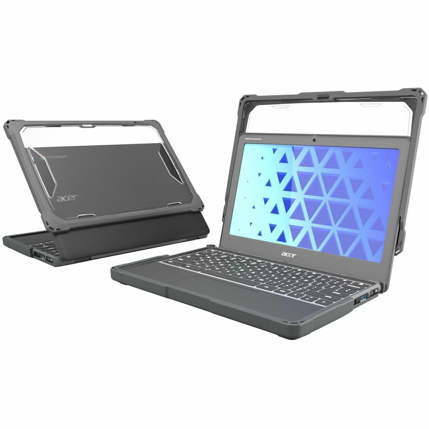 MAXCases Extreme Shell-F3 Chromebook Case for Acer C725 Clamshell Chromebook 11.6" (Gray)