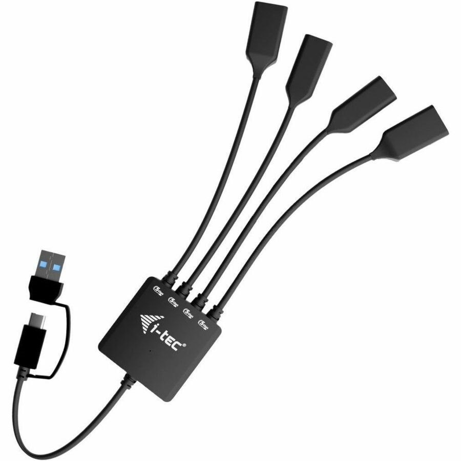i-tec USB Hub - USB Type A, USB Type C - 640 MB/s - Keyboard, Mouse, Flash Drive, Mobile Device