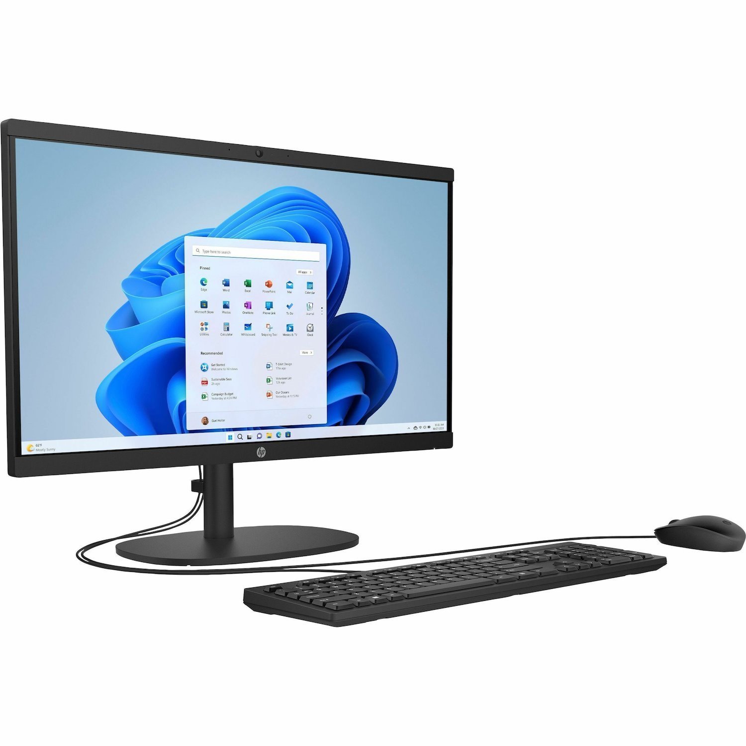 HP 22-dg0000i 22-dg0001a All-in-One Computer - Intel N-Series N100 - 8 GB - 256 GB SSD - 21.4" Full HD - Desktop - Jet Black