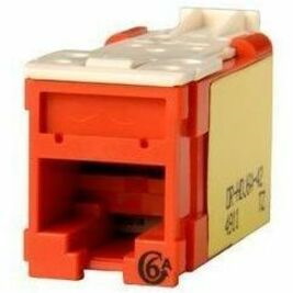 Ortronics Clarity High Density Jack (HDJ) CAT6A, T568A/B, Red, 25 Pack