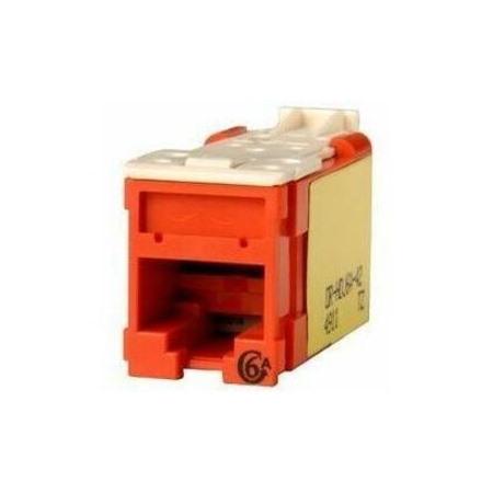 Ortronics Clarity High Density Jack (HDJ) CAT6A, T568A/B, Red, 25 Pack