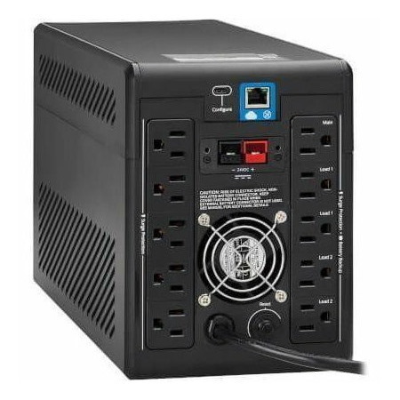 Eaton Tripp Lite Series 1440VA 1000W 120V Line-Interactive Cloud-Connected UPS with Remote Monitoring - 10 NEMA 5-15R Outlets (5 Surge + 5 Surge and Battery Backup), Extended Run, LCD, 5-15P Plug, Tower