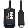 Eaton Tripp Lite Series USB 3.2 Gen 2 Active Extension Cable - USB-C to USB-A (M/F), 10 Gbps, Data Only, 5 m (16.4 ft.)