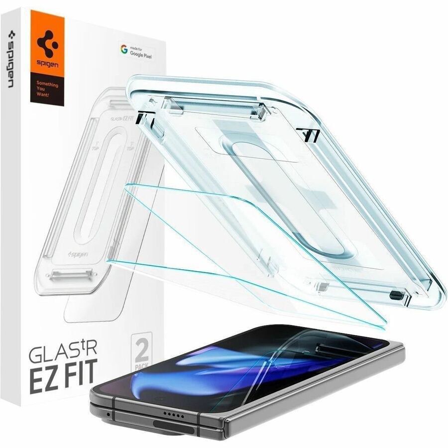 Spigen GLAS.tR EZ Fit 9H Gehard glas Schermbescherming voor Google Pixel 9 Pro, Pixel 9 - Glashelder - 2 Pak