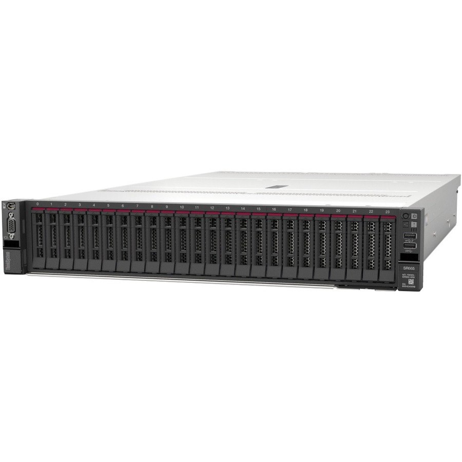 Lenovo ThinkSystem SR665 7D2VA06WNA 2U Rack Server - AMD EPYC 7203 3.40 GHz - 32 GB RAM - NVMe, Serial ATA Controller