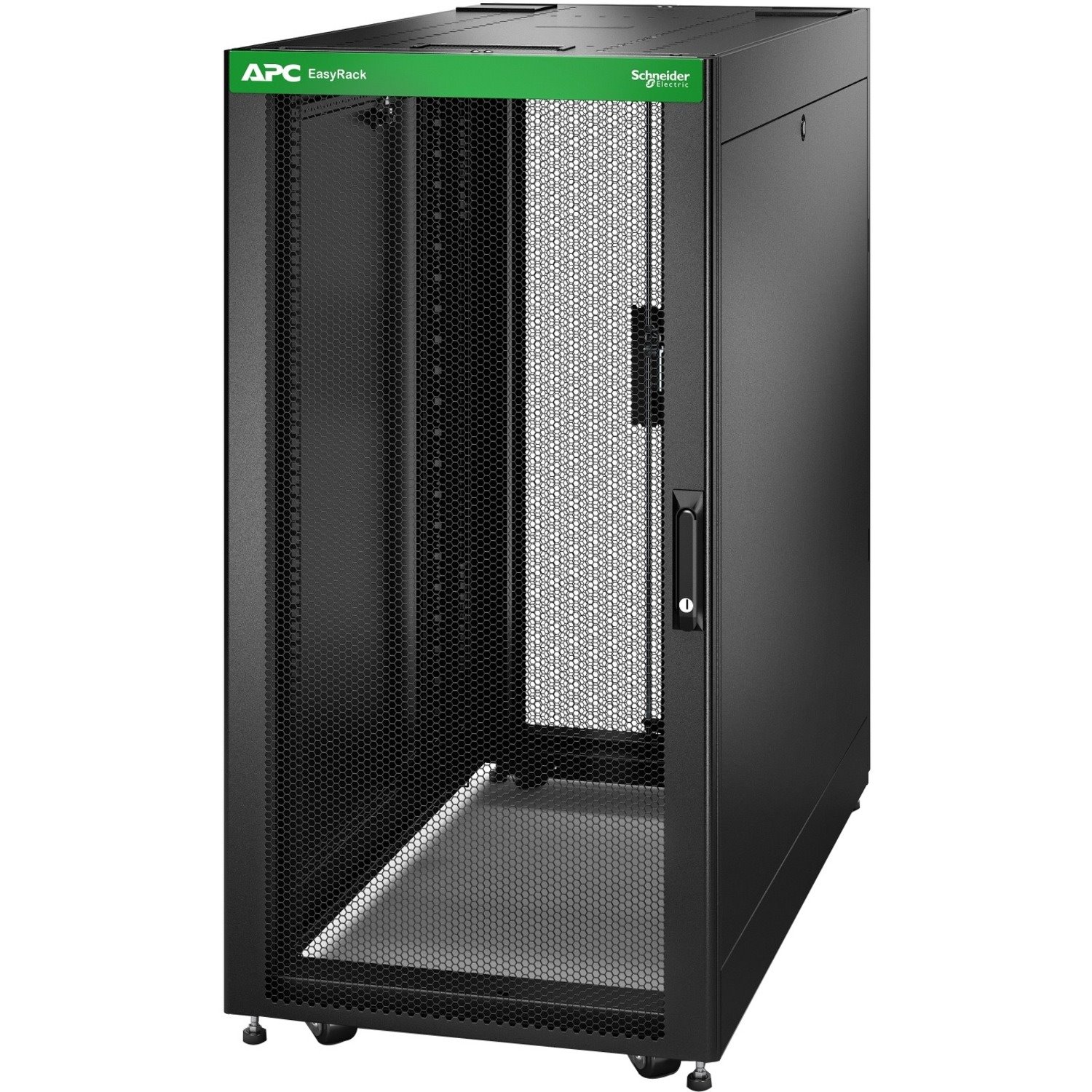 APC by Schneider Electric ER6422 24U Floor Standing Enclosed Cabinet Rack Cabinet - 482.60 mm Rack Width x 1041.40 mm Rack Depth - Black