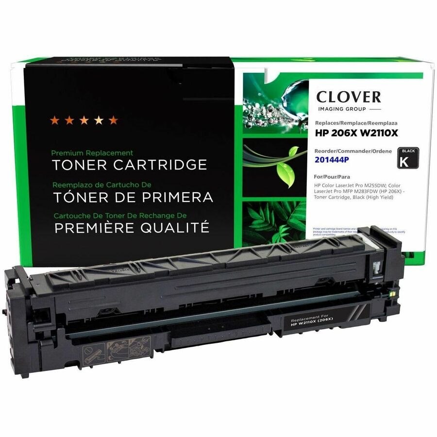 Clover Imaging Remanufactured High Yield Black Toner Cartridge (New Chip) for HP 206X (W2110X)