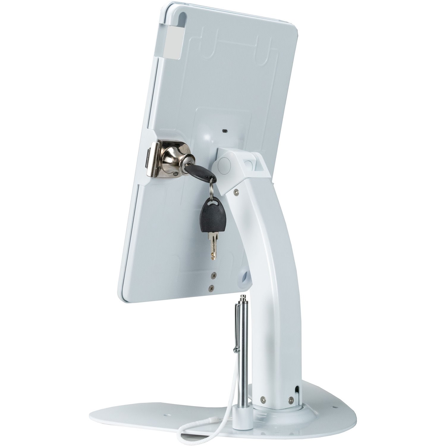 CTA Digital Dual Security Kiosk Stand with Locking Case and Cable for iPad 10.2 (Gen. 7), iPad Air 3 and iPad Pro 10.5 (White)