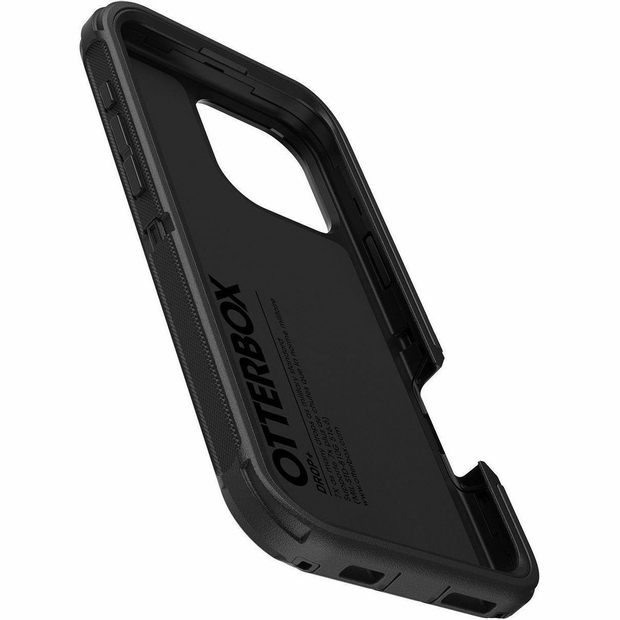 OtterBox Defender Case for Apple iPhone 16 Pro Max Smartphone - Textured - Black - Retail - 1
