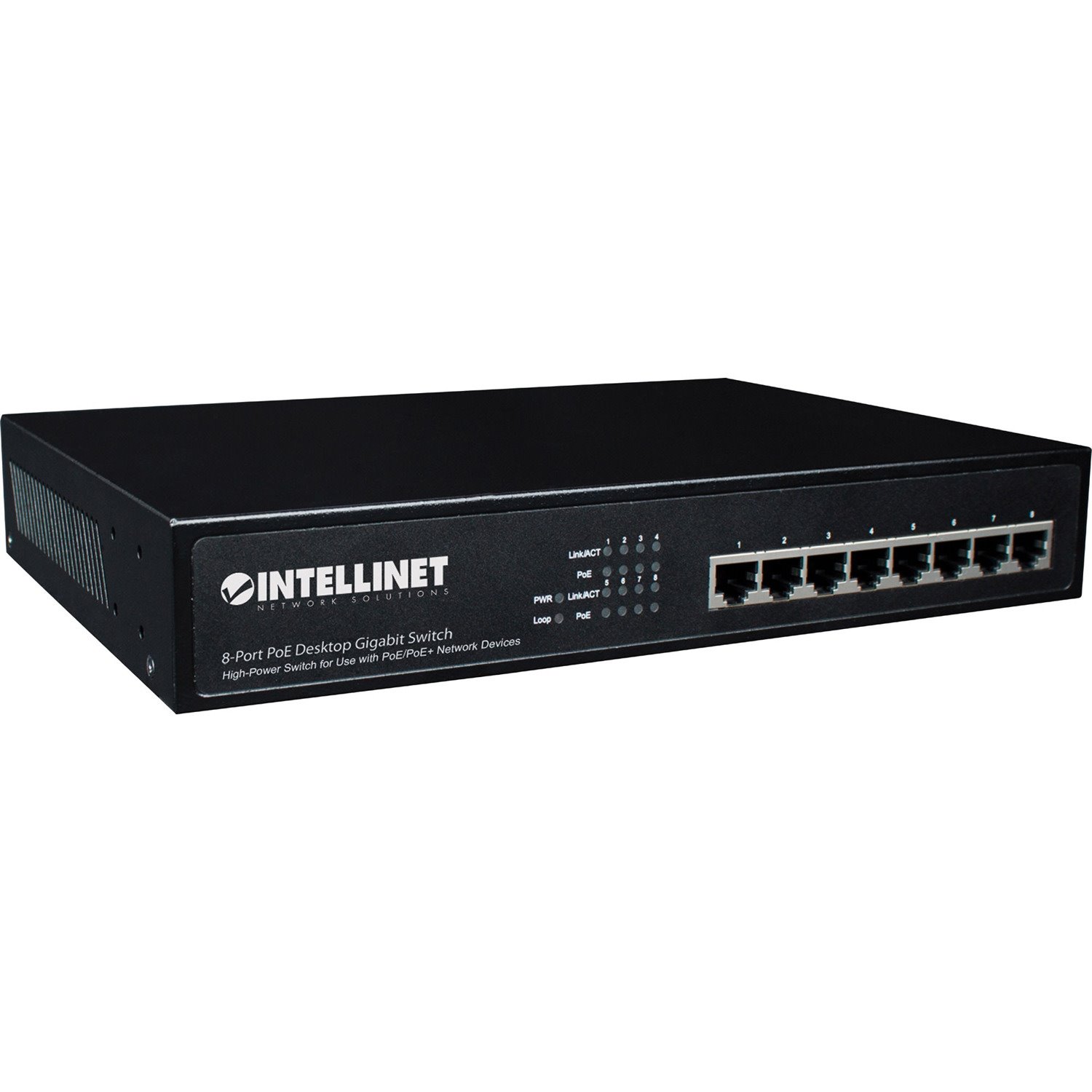 Intellinet 8-Port PoE+ Desktop Gigabit Switch