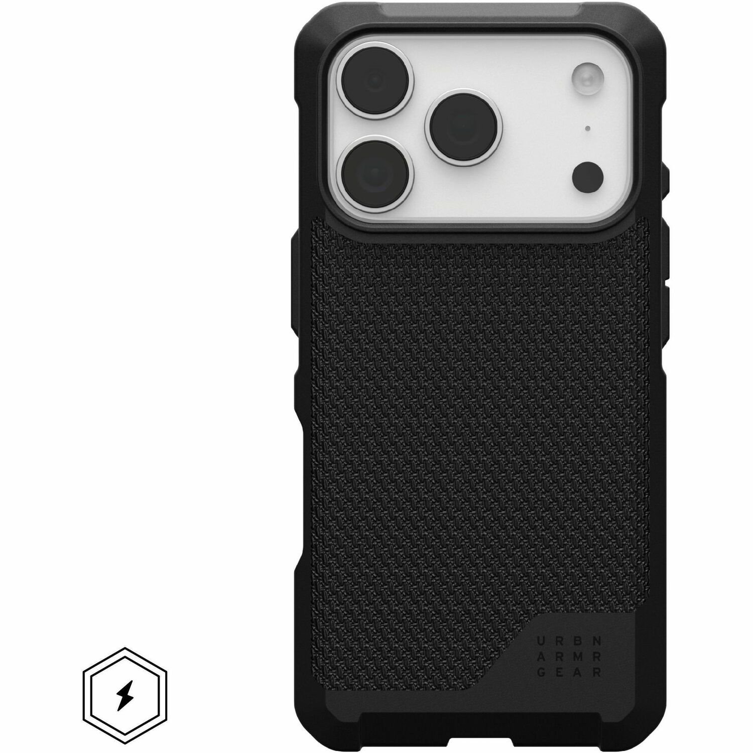 Urban Armor Gear Metropolis LT Rugged Case for Apple iPhone 17 Pro Smartphone - Kevlar Black