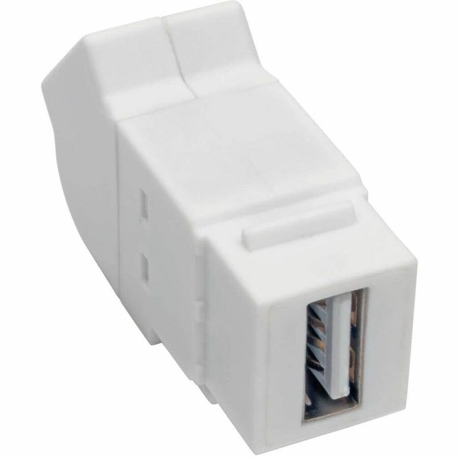 Eaton Tripp Lite Series USB 2.0 All-in-One Keystone/Panel Mount Angled Coupler (F/F), White