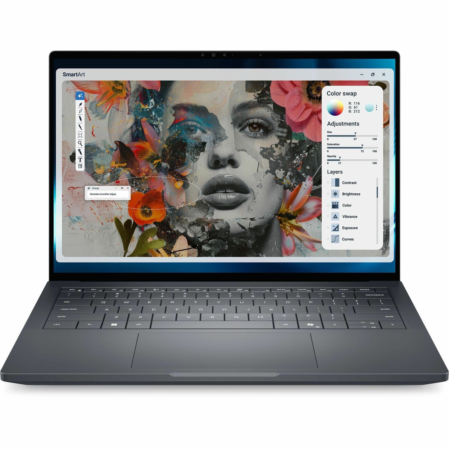 Dell Pro Prec 7, 14" QHD+ Ir T, U9 386H, 64GB, 1TB, RTX2000 (8GB), W11p(Ai), 3YP