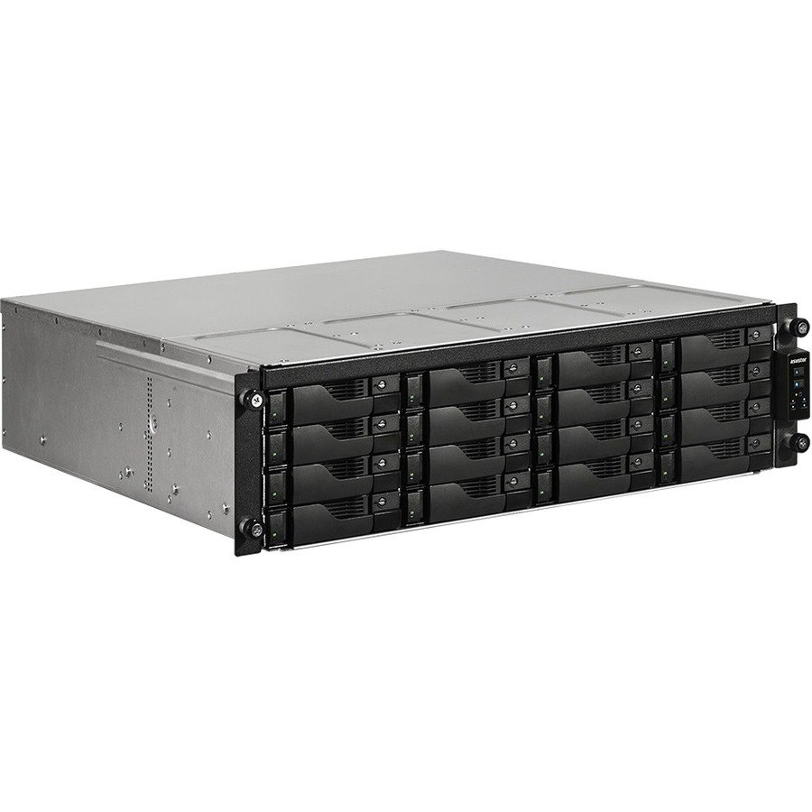 Asustor LOCKERSTOR 16R Pro AS7116RDX - 16 Bay NAS, Quad-Core 3.4-4.6GHz CPU, 4x 1GbE Port, 8GB RAM DDR4, 2U Rackmount Server with redundant Power Supply (Diskless)